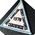 1978 3rd Annual Scout Camporee Carowinds Boy Scout BSA Patch 3" Triangle