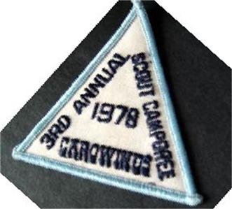 1978 3rd Annual Scout Camporee Carowinds Boy Scout BSA Patch 3" Triangle