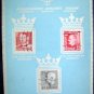 Scandinavian Airlines system (SAS) card w/ 3 Kings of Scandinavia stamps 1958
