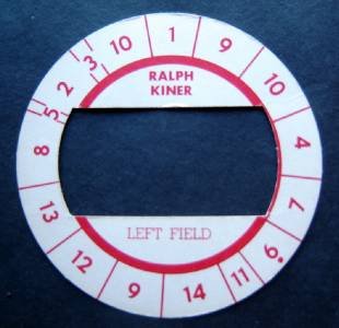 Cadaco All-Star Baseball Game Disk Ralph Kiner Left Field