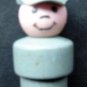 Fisher Price Little People Gray Wood Body Mailman