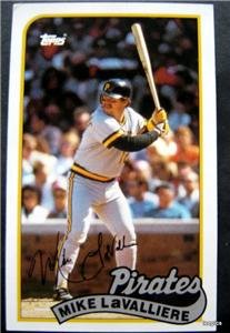 1989 Topps Baseball Talk Card Mike LaValliere Pittsburgh Pirates # 126