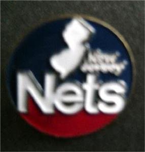 New Jersey Nets NBA Basketball Pin Round 3/4" Diameter
