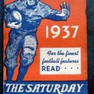 1937 Football Schedules Booklet The Saturday Evening Post