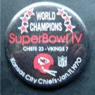 World Champions Super Bowl IV 4 Football PIN Jan 11 1970 Chiefs vs Vikings