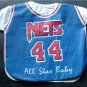 New York Nets All Star Baby Bib MOC by Diana 50% Cotton 50% Polyester