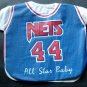 New York Nets All Star Baby Bib MOC by Diana 50% Cotton 50% Polyester