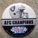 Oakland Raiders AFC Champions 1984 SB Football PIN 3 1/4"