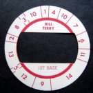 Cadaco All-Star Baseball Game Disk Bill Terry 1st Base