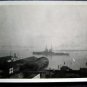 Early 1912 WWI Navy War Ship in Harbor of Photo Charleston N C or Norfolk Va