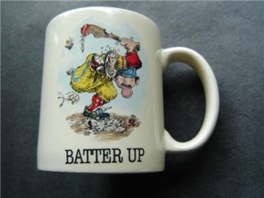Batter Up Comic Gary Patterson Sports Collection Ceramic CUP 1984 Japan
