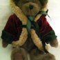 Boyds Bear Christmas Red Green Hooded Robe and Bell Retired 14" 1985-1997