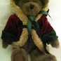 Boyds Bear Christmas Red Green Hooded Robe and Bell Retired 14" 1985-1997