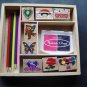 Melissa & Doug Friendship Stamp Set 9 Wooden Stamps 2 Pads 5 Colored Pencils