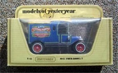 Matchbox Model Yesteryear 1912 Ford T Birds Custard Powder Car
