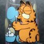 Garfield the Cat Blowing Bubbles Clear Glass Tumbler 6" Tall