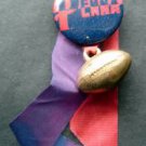 Vintage University Pennsylvania Football PIN with Ribbon & Metal Charm 1 1/4"