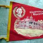 Vintage Mt Vernon Washington's Mansion Souvenir Red Pennant 12" x 29"