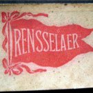 Vintage Rensselaer University 1910 Leather Pennant Patch 2 1/2" by 2"