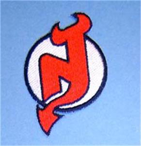 NJ New Jersey Devils Hockey Cloth Jacket Jersey  3" Patch