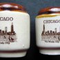 Vintage Salt and Pepper Shakers CHICAGO Skyline Souvenir Ceramic Japan 2 1/2"