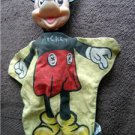 Vintage MICKEY MOUSE Hand Puppet Walt Disney Character Prod Yellow