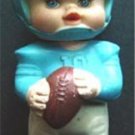 Vintage 1971 Iwai Industrial Rubber Squeaker Blue and White Football 6"