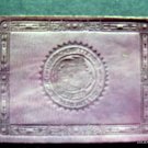 Vintage  Massachusettensis Sigillum Republic 1910s Leather Seal Patch 2 1/2"