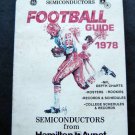 1978 Football Guide Booklet NFL & College Records Schedules Rosters Charts