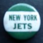 Vintage New York Jets Football Pin 1 1/4" in Diameter