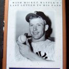 Letters To Mickey (Mantle) Book by Friends & Fans 1995 HC DJ NY Yankees Baseball