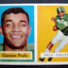 Original 1957 Topps Football Card Clarence Peaks Phil Eagles Back # 37 VG