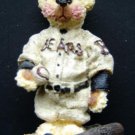 Shelly Bears Co 1997 Bear Baseball Player Figure Ltd Ed #3,768 of 5,000 4" Tall
