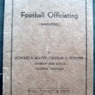 Football Officiating Booklet (Simplified) 1936 2nd Ed Saginaw High School Mich