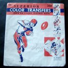 Vintage 1950's Superior Color Transfers Sports FB BB 211-25 in Envelope Unused