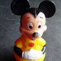 Vintage 1975  Mickey Mouse Walt Disney Rubber Roly Poly Childs Rattle Toy