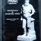 Cricket Cricketana & Sporting Items Phillips Auction Catalog October 1987