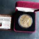 FRANK THOMAS Baseball Highland Mint Bronze Coin in Case COA # 00788 / 25000