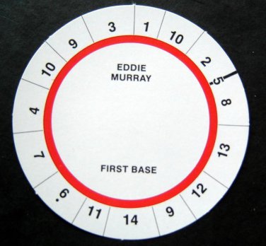 Cadaco All-Star Baseball Game Disk Eddie Murray 1st Base