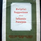 1924 Helpful Suggestions Infantile Paralysis Booklet Metropolitan Life Insurance