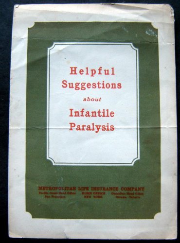 1924 Helpful Suggestions Infantile Paralysis Booklet Metropolitan Life Insurance