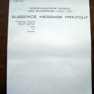Star Trek Subspace Message Printout Stationary 20 Sheets and Envelopes