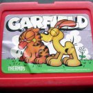 Garfield the Cat and His Dog Odie Red Plastic Lunch Box No Thermos