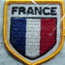 France Flag Shield Crest Cloth Sew On PATCH 2" by 2"