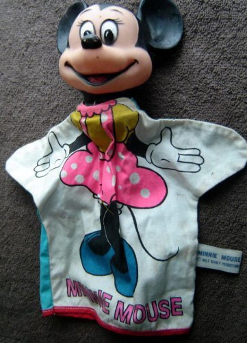Vintage MINNIE MOUSE Hand Puppet Walt Disney Prod Japan