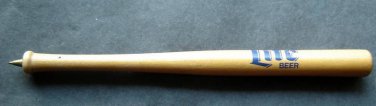 Lite Beer Advertising Wood Mini Bat Pen 8" Long