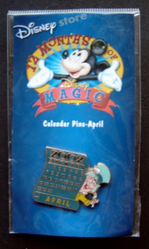 April 2002 PIN Disney Store 12 Months Magic MAD HATTER Alice in Wonderland MIP