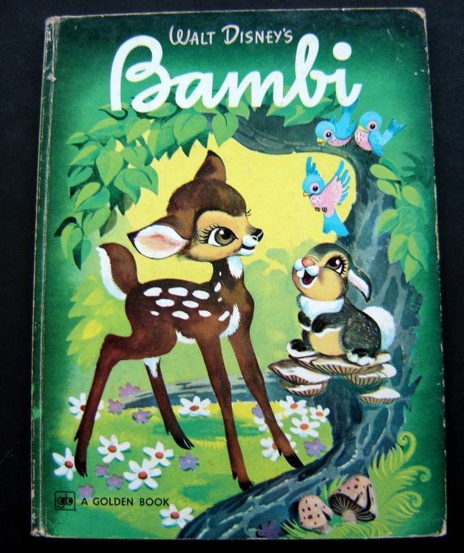 Walt Disney's BAMBI Book Golden Press large c 1941 30th print 1979