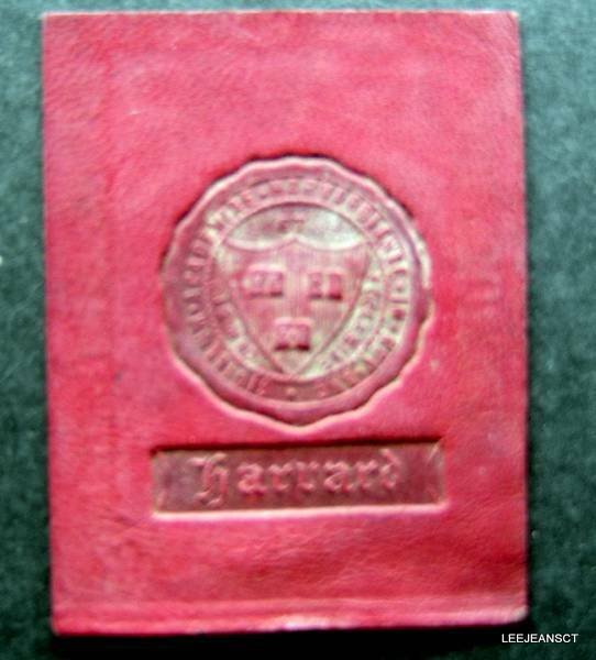 Vintage Harvard College 1910 Leather Seal Patch 2 1/2