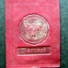Vintage Harvard College 1910 Leather Seal Patch 2 1/2" by 2"